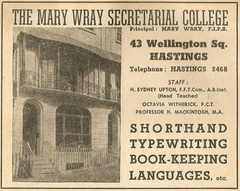 Mary Wray Secretarial College 1956